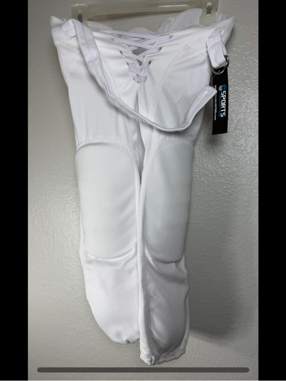 Sports Unlimited Double Knit Integrated Football Pants Adult Small White